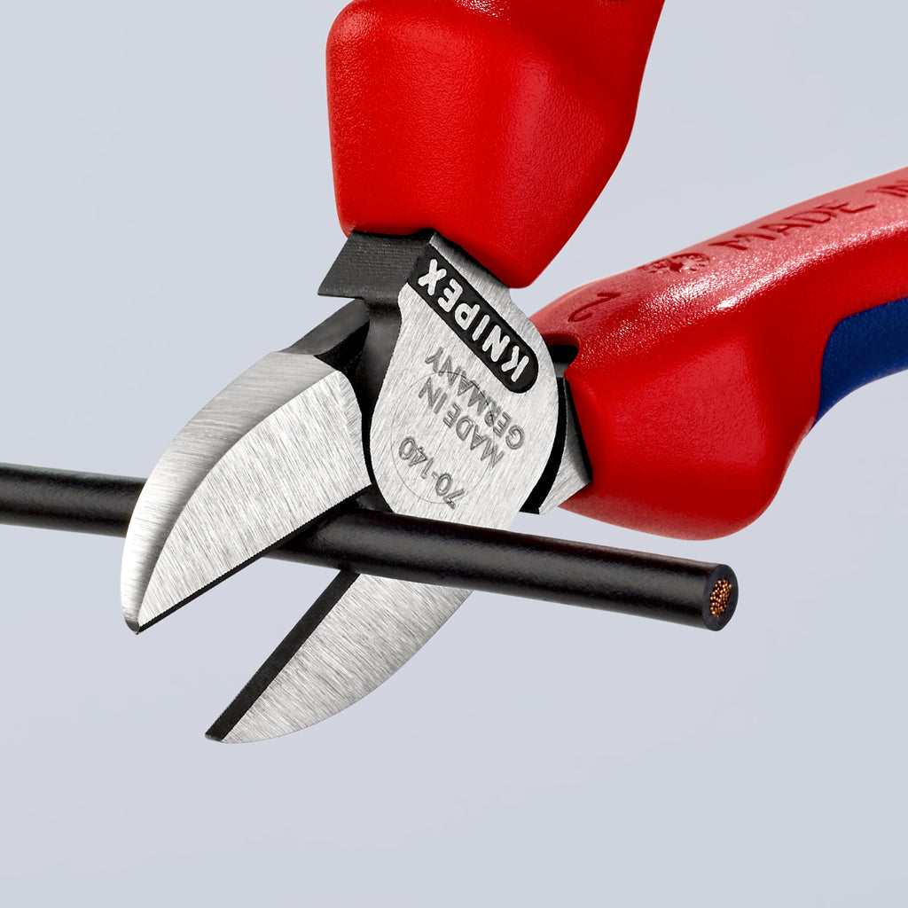 Small Two Handle Cutter 70 02 Series | Diagonal Cutter | Multi-Component Handle | Black Atrame