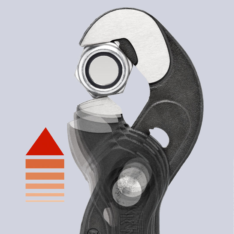 87 41 250 | Multiple Slip Joint Spanner | Non-Slip Handle | Grey Atramentized - 250mm