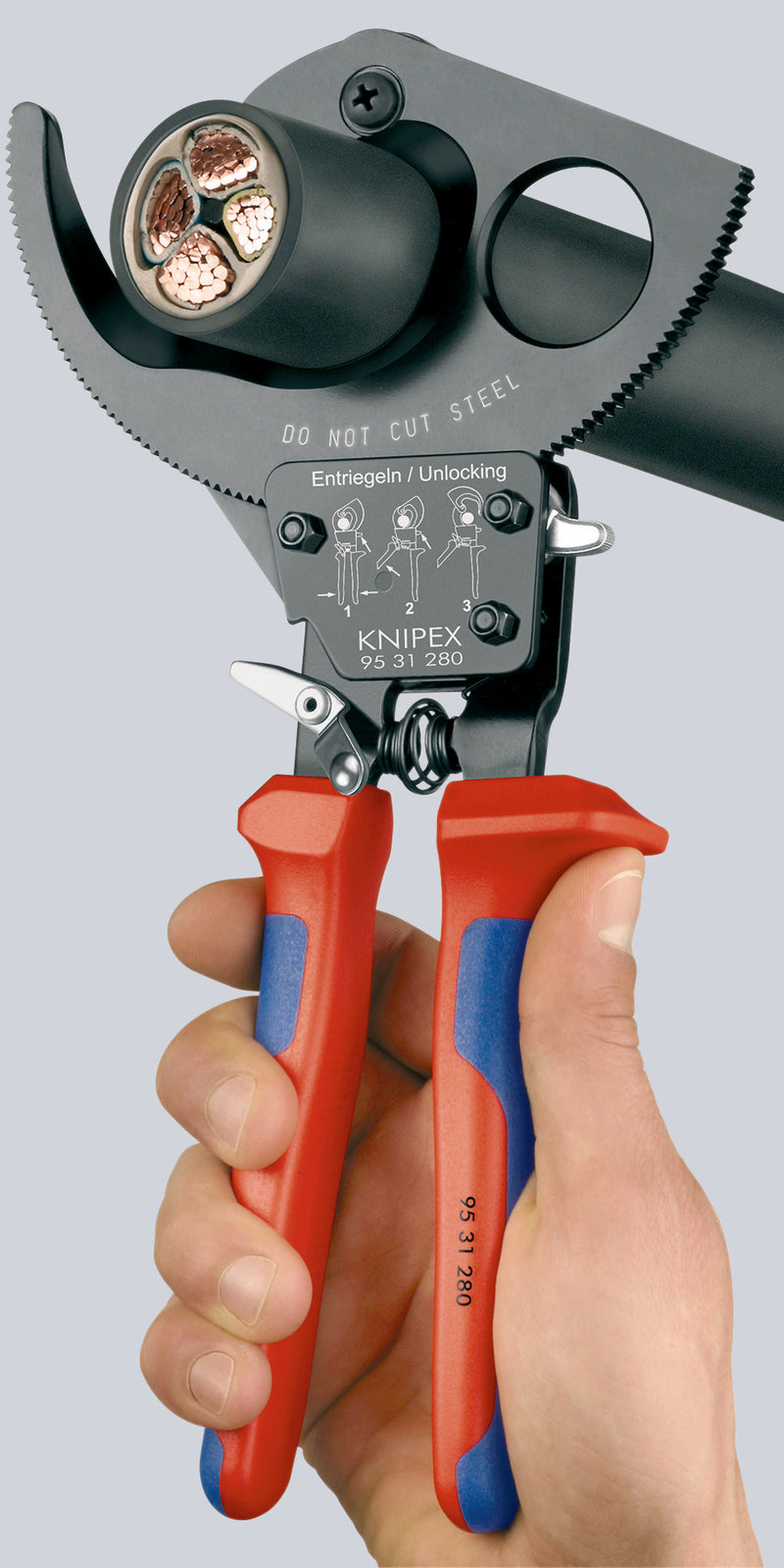 95 31 250 | Ratchet Cable Cutter | Multi-Component Handle - 250mm