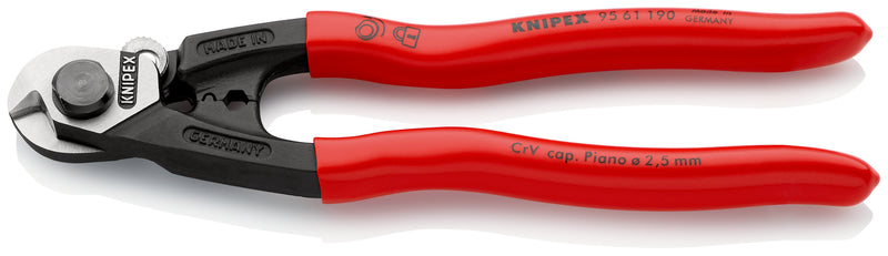 95 61 190 | Wire Rope Cutter | Coated Handle | Polished Head - 190mm
