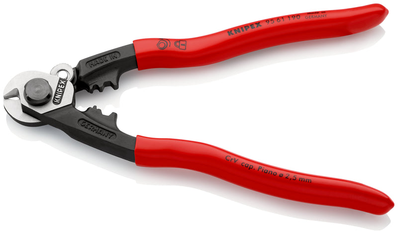 95 61 190 | Wire Rope Cutter | Coated Handle | Polished Head - 190mm