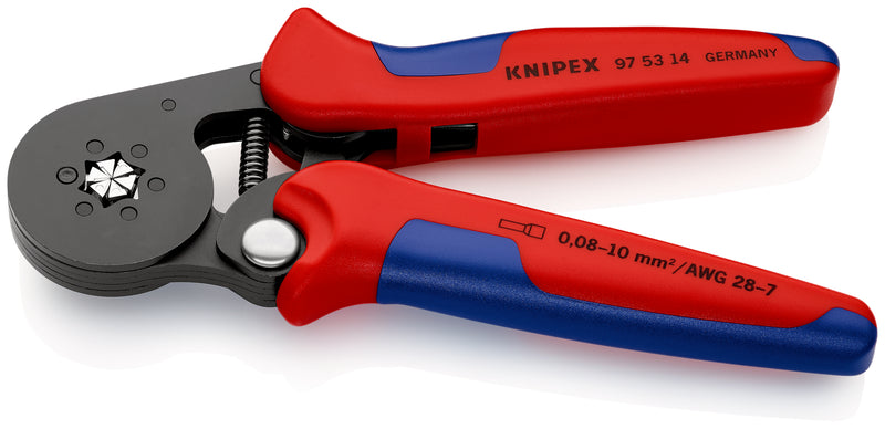 97 53 14 | Self-Adjusting Crimping Pliers (Hex Crimp) | Multi-Component Handle | Burnished Head - 180mm