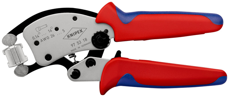 97 53 18 | Twistor®16 Self-Adjusting Crimping Pliers | Multi-Component Handle | Chrome Plated - 200mm