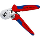 Knipex | 97 55 04 SB | Self-Adjusting Crimping Pliers (Square Crimp) | Multi-Component Handle | Chrome Plated - 180mm