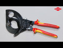 95 36 280 | VDE Ratchet Cable Cutter | Multi-Component Handle - 280mm